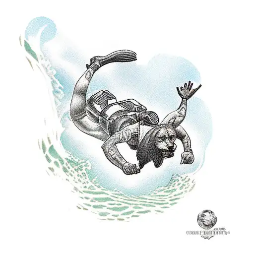 Cliff Diving tattoo design idea