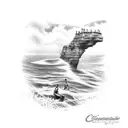 Cliff Diving tattoo design idea