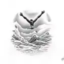 Cliff Diving tattoo design idea