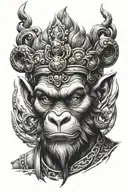 monkey king tattoo design idea