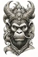 monkey king tattoo design idea