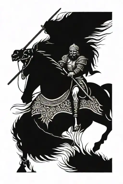 persia warrior within its shadow tattoo design idea