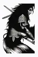 persia warrior within its shadow tattoo design idea