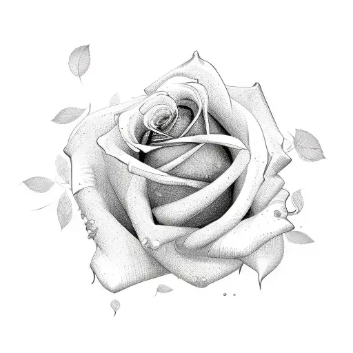 sleeve vine with rose petals dropping tattoo design idea