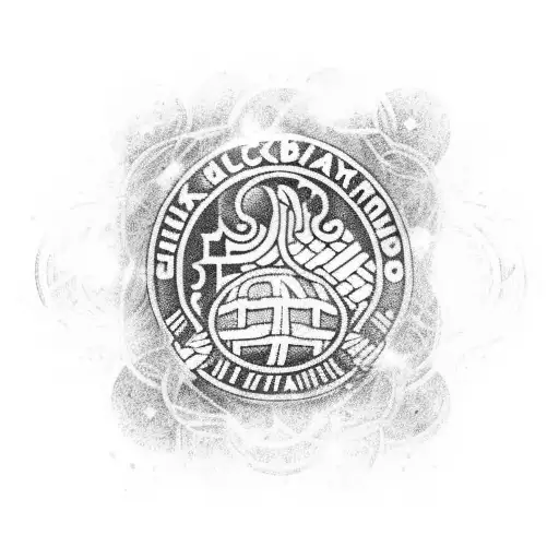 A dynamic blackwork tattoo of a player from the Boca Juniors team celebrating a goal in the Estadio de Boca Juniors, with the AFA logo in the background. tattoo design idea