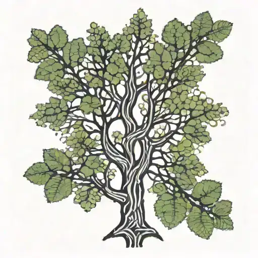 honey locust tree with irish heritage tattoo design idea