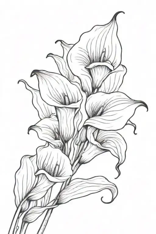 1 calla lilly abstract  tattoo design idea