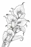 1 calla lilly abstract  tattoo design idea