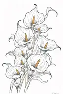 1 calla lilly abstract  tattoo design idea