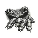bear paw tattoo design idea