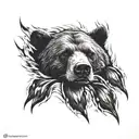 bear paw tattoo design idea