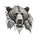 bear paw tattoo design idea