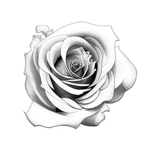 rose and money tattoo design idea
