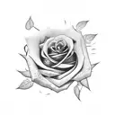 rose and money tattoo design idea