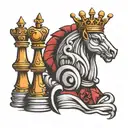 king chess piece tattoo design idea