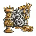 king chess piece tattoo design idea