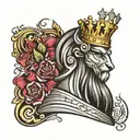 king chess piece tattoo design idea