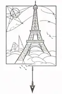eiffel tower with def con tattoo design idea
