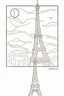 eiffel tower with def con tattoo design idea