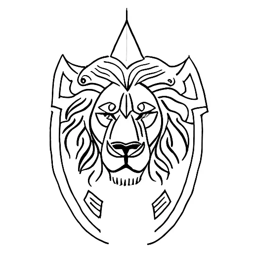 spartan, lion tattoo design idea