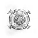 spartan shield  tattoo design idea