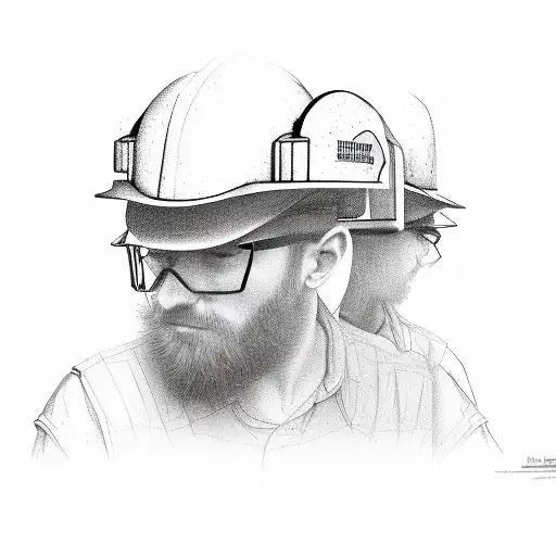 labor, design and construction, hardhat, worker, build tattoo design idea