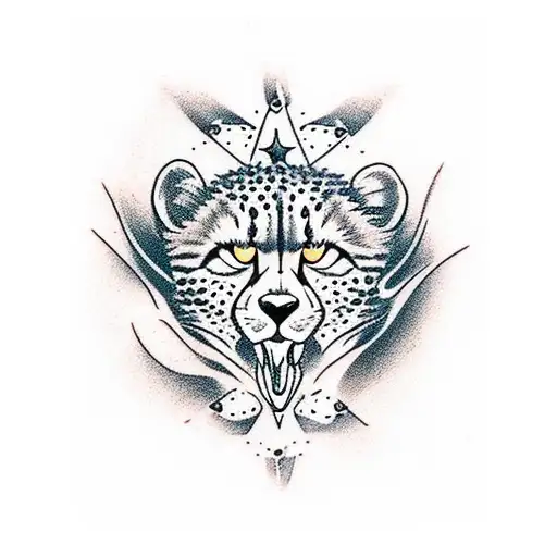 cheetah tattoo design idea