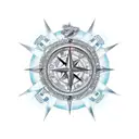 dragon lion compass tattoo design idea