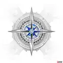 dragon lion compass tattoo design idea