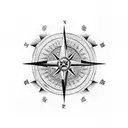 dragon lion compass tattoo design idea