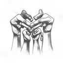 A sketch-style tattoo of diverse hands holding each other, representing unity and solidarity in the fight for equality tattoo design idea