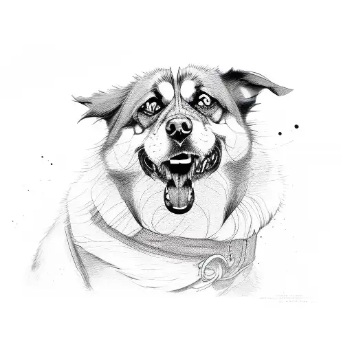 Very angry dog tattoo design idea