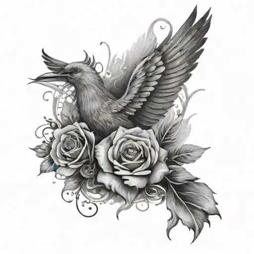 Thigh tattoo symbolising infertility, hope, strength, dreams and running out of time tattoo design idea