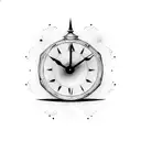 antique Clock tattoo design idea