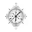 antique Clock tattoo design idea