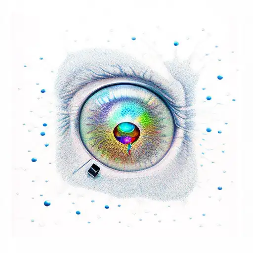 An electrical circuit with oil droplets flowing through it tattoo design idea