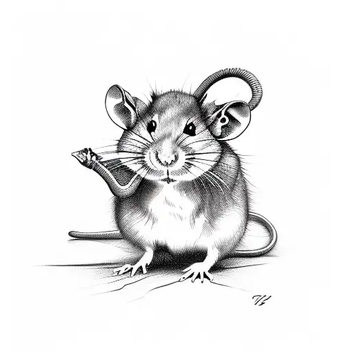 rat in jeans on beans tattoo design idea