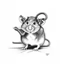 rat in jeans on beans tattoo design idea