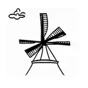 windmill cookie tattoo design idea