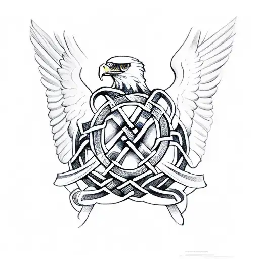 eagle Witz Celtic knot tattoo design idea