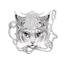 sexy asian Cheerleader  tattoo design idea
