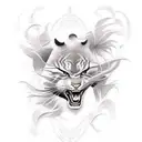 sexy asian Cheerleader  tattoo design idea