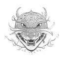 sexy asian Cheerleader  tattoo design idea