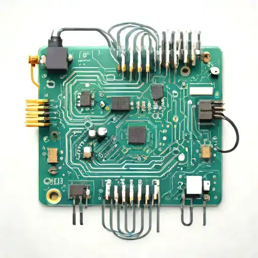 circuit board with several high speed ports implanted in the skin  tattoo design idea