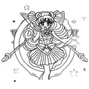 Sailor Moon Brooch tattoo design idea