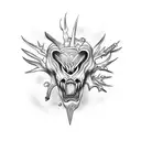 sabertooth claws tattoo design idea