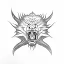 sabertooth claws tattoo design idea
