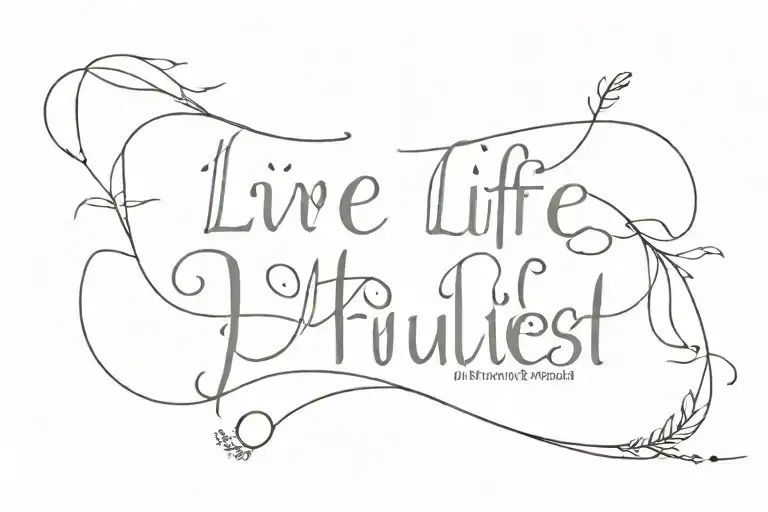live life to the fullest     tattoo design idea