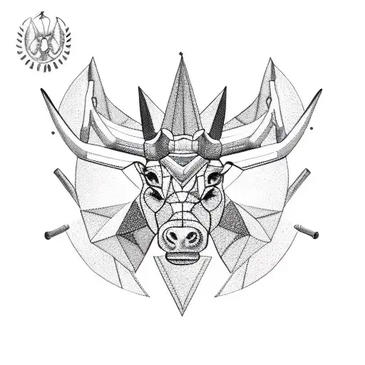 Sagittarius and Taurus animal bicep tattoo tattoo design idea