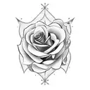 Rose, anchor, butterfly  tattoo design idea